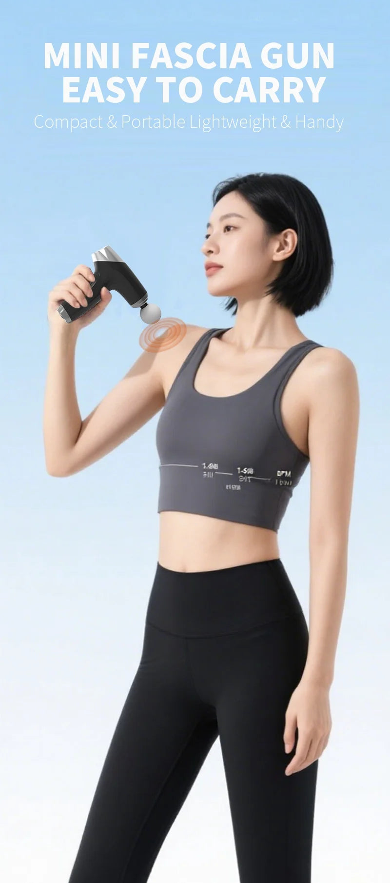 Mini Massage Gun Percussion Muscle Massager Portable Deep Tissue Device for Recovery Workout - 11