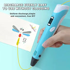 3D Printing Pen Art Drawing Tool LED Temperature Display for Kids Creative Arts Crafts