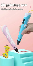 3D Printing Pen Art Drawing Tool LED Temperature Display for Kids Creative Arts Crafts