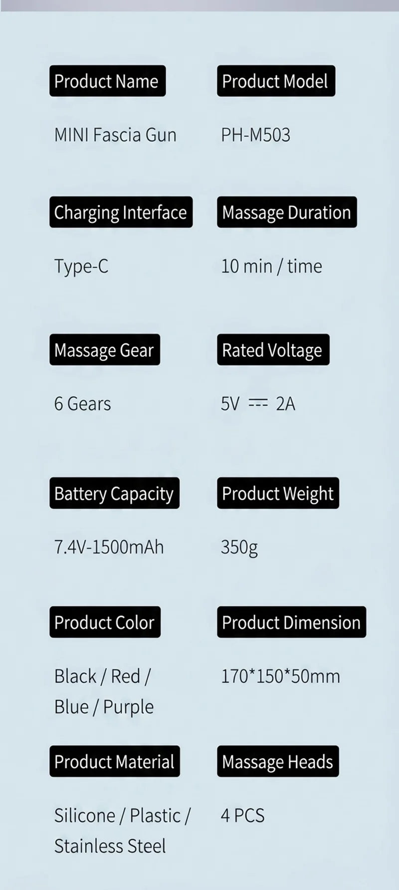 Mini Massage Gun Percussion Muscle Massager Portable Deep Tissue Device for Recovery Workout