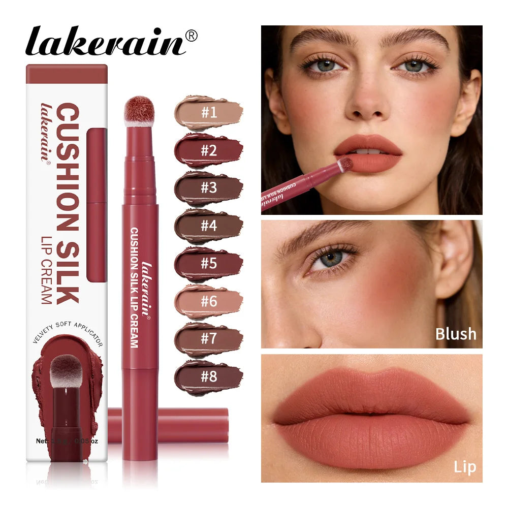 2 in 1 Lip Powder Cream and Blush Waterproof Long Lasting Makeup for Daily Beauty Routine - 1