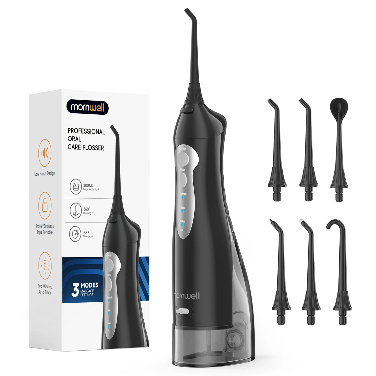 Portable Cordless Water Flosser Oral Irrigator Rechargeable Jet for Travel