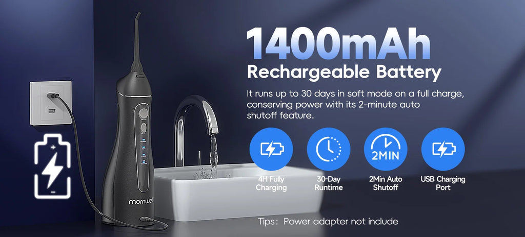 Electric Water Flosser and Toothbrush Set Oral Irrigator for Teeth Whitening Gum Care