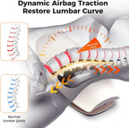 Electric Waist Massager Back Stretcher Lumbar Traction Device for Spinal Support and Daily Relief