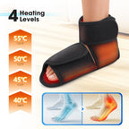Cordless Foot Ankle Massager Heated Air Compression Wrap for Relaxation Pain Relief Home Use