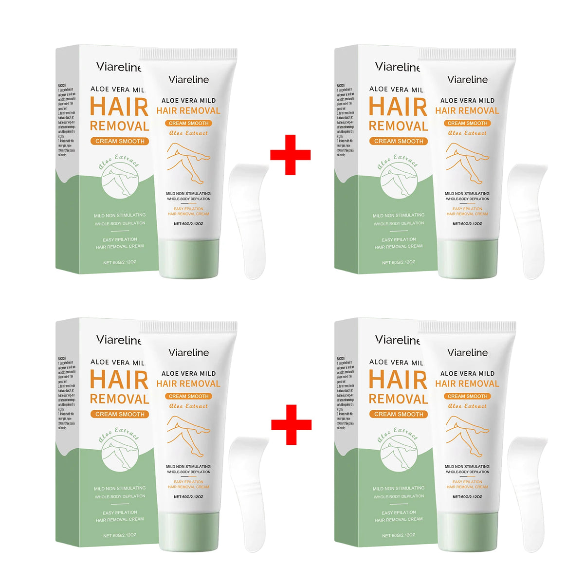 Aloe Vera Hair Removal Cream Painless Depilatory Lotion for Smooth Legs Underarms and Body