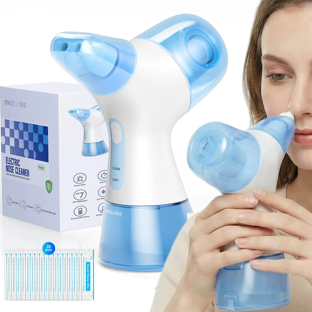 Electric Sinus Rinse Machine Nasal Irrigation Device for Easy Breathing Relief