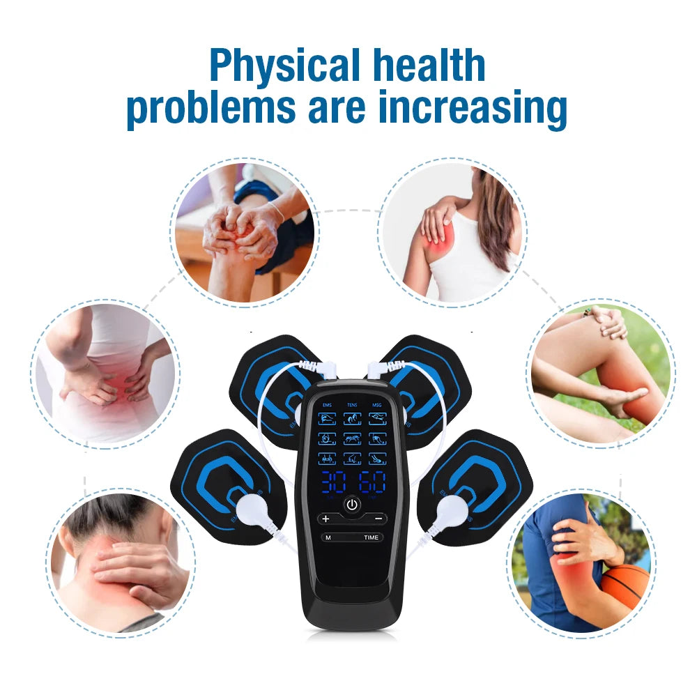 Electric Neck Massager Muscle Stimulator Pulse Therapy Device for Pain Relief at Home and Work
