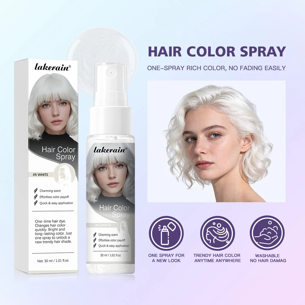 Temporary Hair Color Spray Washable Instant Hair Dye for Party Festivals and Temporary Style