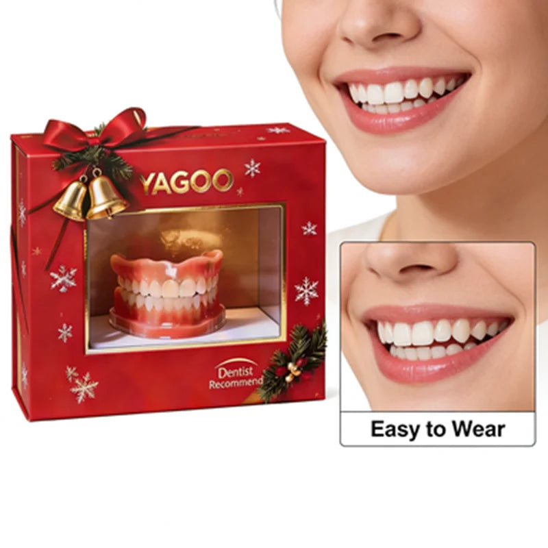 Silicone Dentures Instant Fake Teeth Natural Smile Veneers for Men and Women Daily Confidence