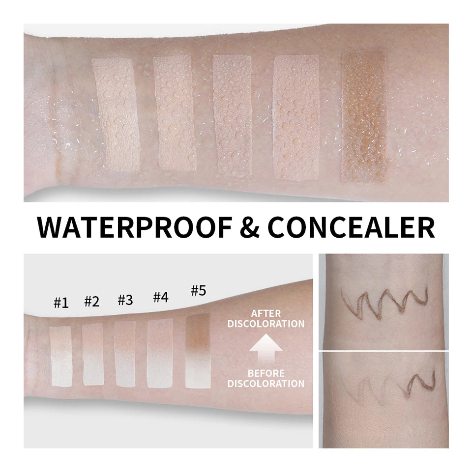 Foundation Stick Cream Makeup Buildable Coverage with Detachable Brush for Smooth Face Application - 13