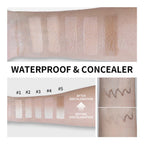 Foundation Stick Cream Makeup Buildable Coverage with Detachable Brush for Smooth Face Application