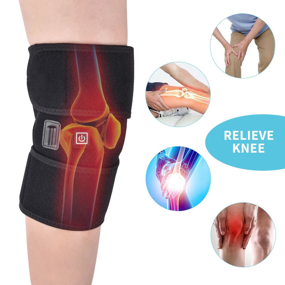 Electric Knee Heating Pad Heated Leg Brace Wrap for Joint Pain Relief and Muscle Relaxation