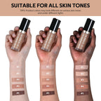Waterproof Liquid Concealer Matte Foundation Full Coverage for Face Sculpting and Dark Circles