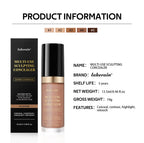 Waterproof Liquid Concealer Matte Foundation Full Coverage for Face Sculpting and Dark Circles