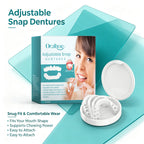 Adjustable Snap Dentures Fake Teeth Cosmetic Veneers Secure Fit for Dental Repair and Daily Smile