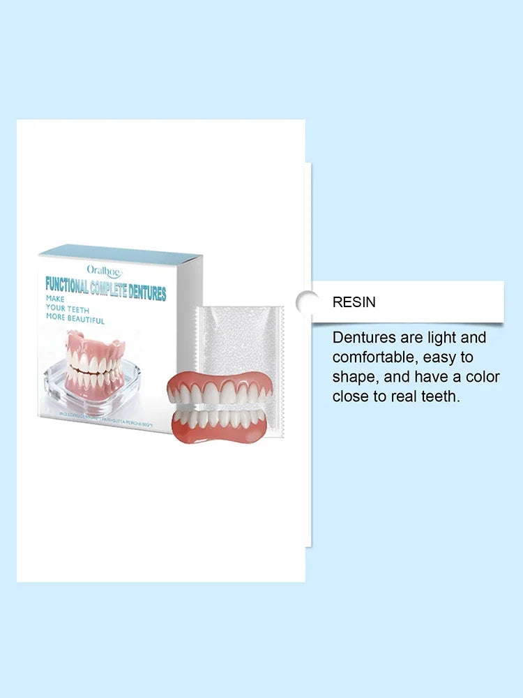 Instant Smile Veneers Fake Teeth Dentures Natural Cosmetic Teeth for Men Women Daily Use
