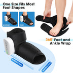 Cordless Foot Ankle Massager Heated Air Compression Wrap for Relaxation Pain Relief Home Use