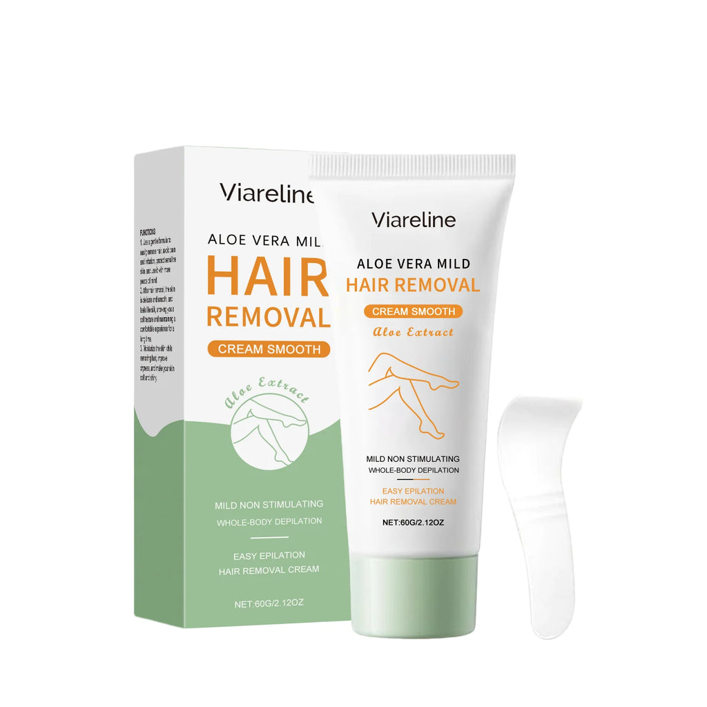 Aloe Vera Hair Removal Cream Painless Depilatory Lotion for Smooth Legs Underarms and Body