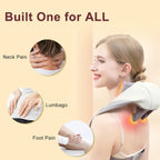 Wireless Neck Shoulder Massager Deep Tissue Kneading Pillow for Pain Relief and Home Relaxing