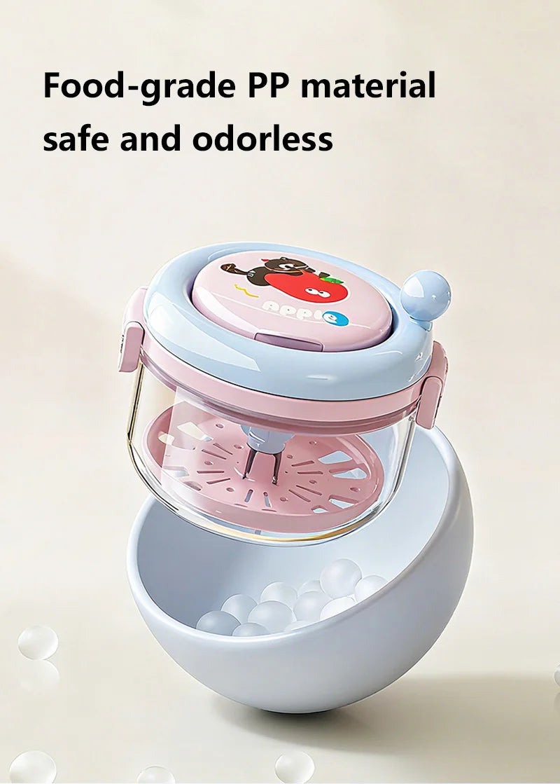 Denture Cleaning Case Dental Appliance Bath Box with Rotary Tray for Daily Hygiene Travel Storage
