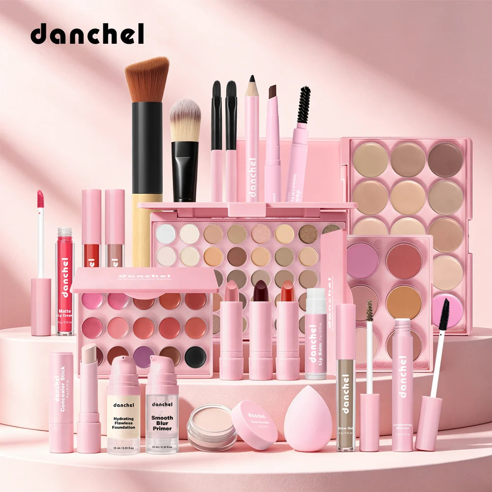 All in One Makeup Kit Cosmetic Set Complete Beauty Tools for Beginners Gifting - 1