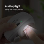 Electric Nail Clipper Automatic Fingernail Trimmer with LED Light for Kids Adults and Seniors