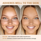 Matte Foundation Stick Face Concealer Makeup with Brush for Flawless Finish