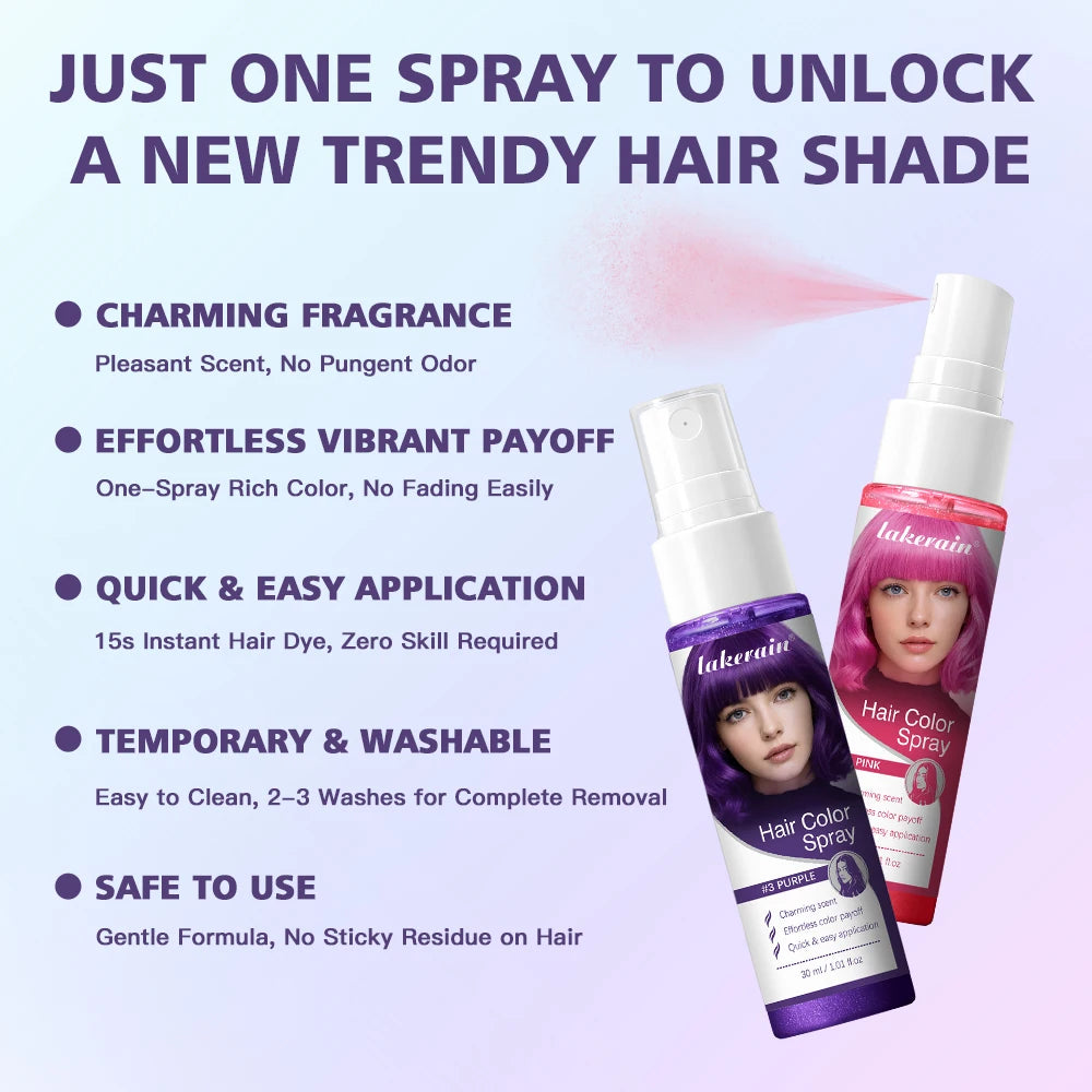 Temporary Hair Color Spray Washable Instant Hair Dye for Party Festivals and Temporary Style - 4