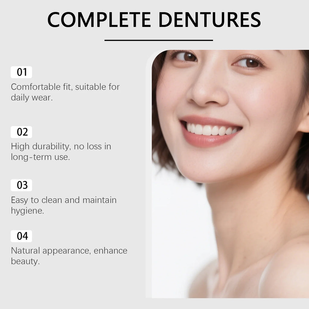 Denture Decoration Set Fake Teeth Veneers Resin Kit for Confident Smile