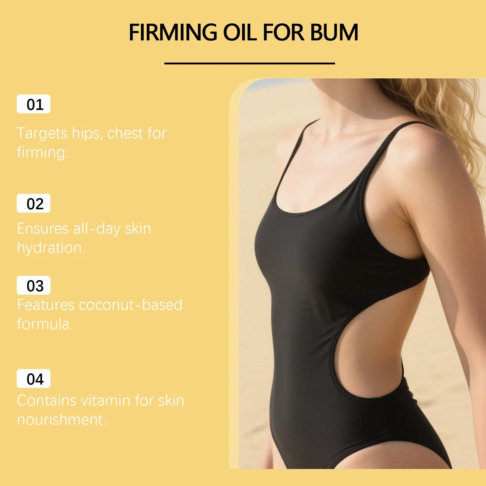 Coconut Firming Oil Skin Tightening Moisturizer for Body Hydration and Elasticity Recovery - 10