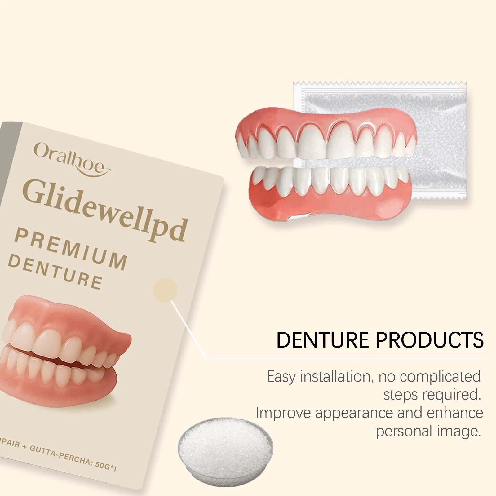 Silicone False Teeth Dentures Temporary Veneers for Missing Broken Teeth - 13