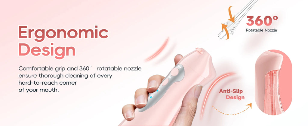 Portable Water Flosser Electric Oral Irrigator Rechargeable Teeth Cleaner for Home and Travel
