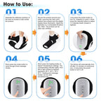 Cordless Foot Ankle Massager Heated Air Compression Wrap for Relaxation Pain Relief Home Use