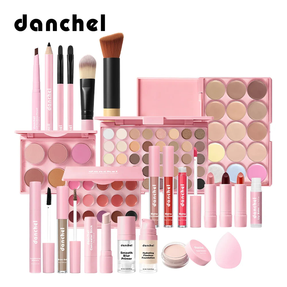 All in One Makeup Kit Full Cosmetics Set for Beginners and Professionals Daily Travel Beauty