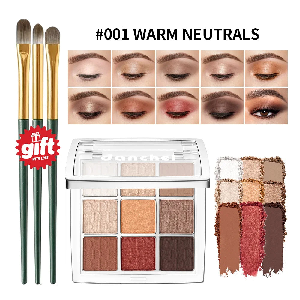 9 Color Eyeshadow Palette Makeup Kit Highly Pigmented Matte Shimmer for Daily Smoky Eye Looks