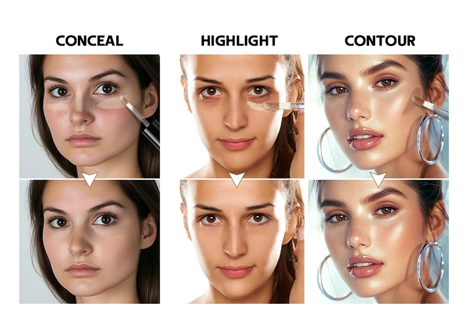 Waterproof Liquid Concealer Matte Foundation Full Coverage for Face Sculpting and Dark Circles - 11