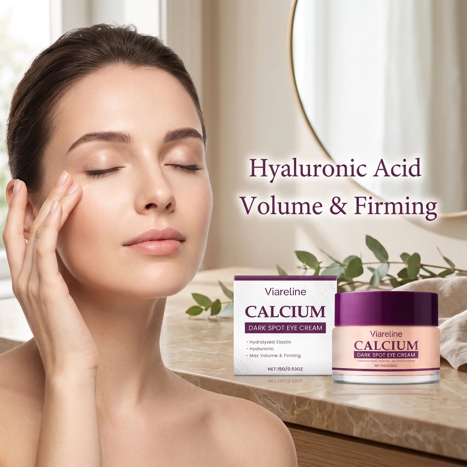 Calcium Eye Cream Dark Circle Remover Firming Moisturizer for Reducing Fine Lines and Puffiness - 1