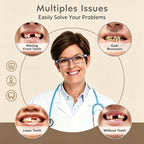 Soft Silicone Dentures False Teeth Cosmetic Veneers for Natural Looking Bright Smile