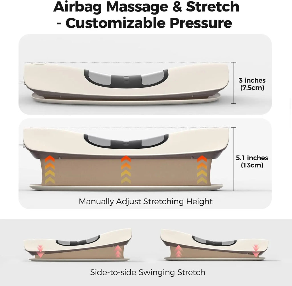 Electric Waist Massager Back Stretcher Lumbar Traction Device for Spinal Support and Daily Relief