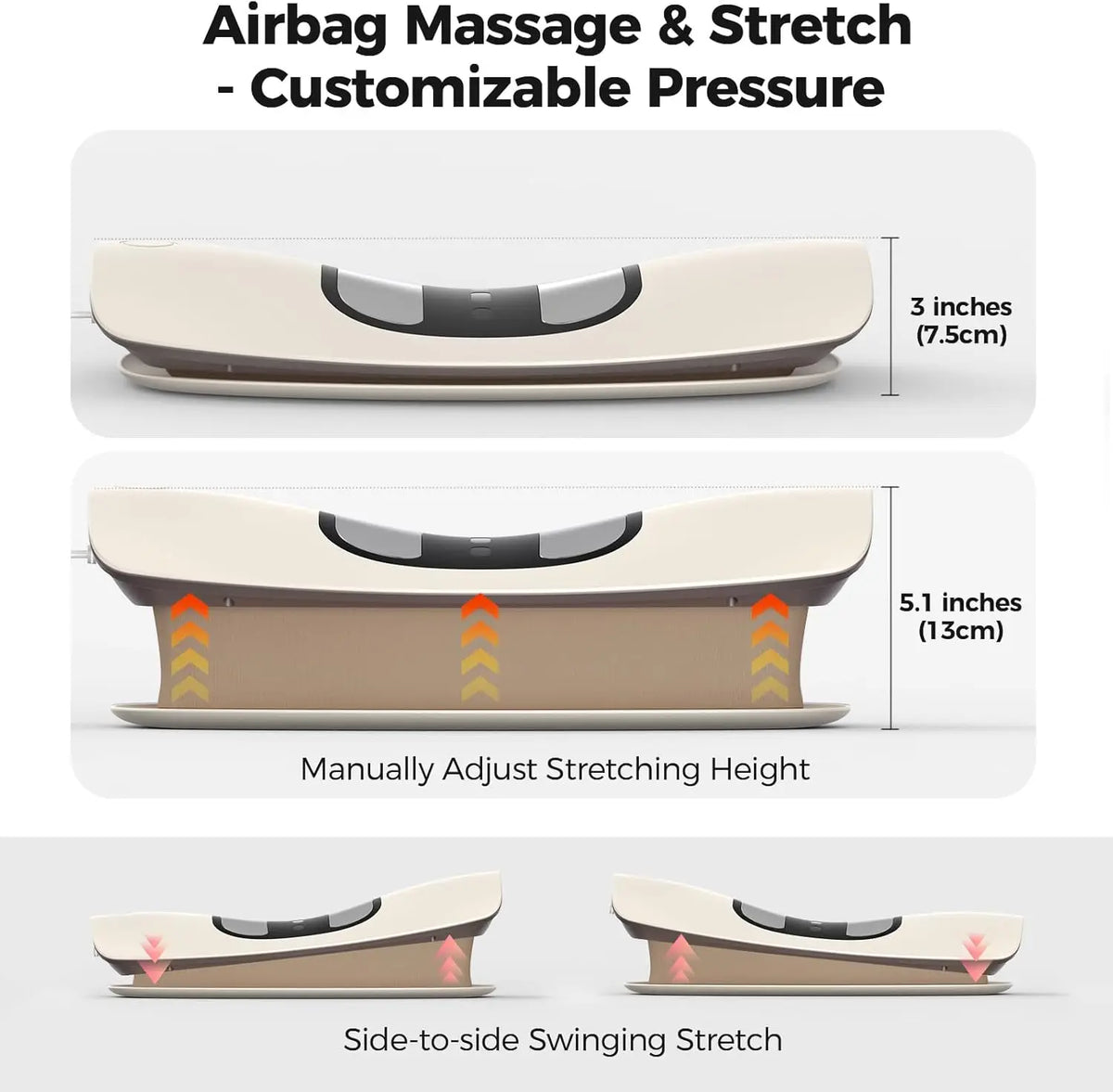 Electric Waist Massager Back Stretcher Lumbar Traction Device for Spinal Support and Daily Relief