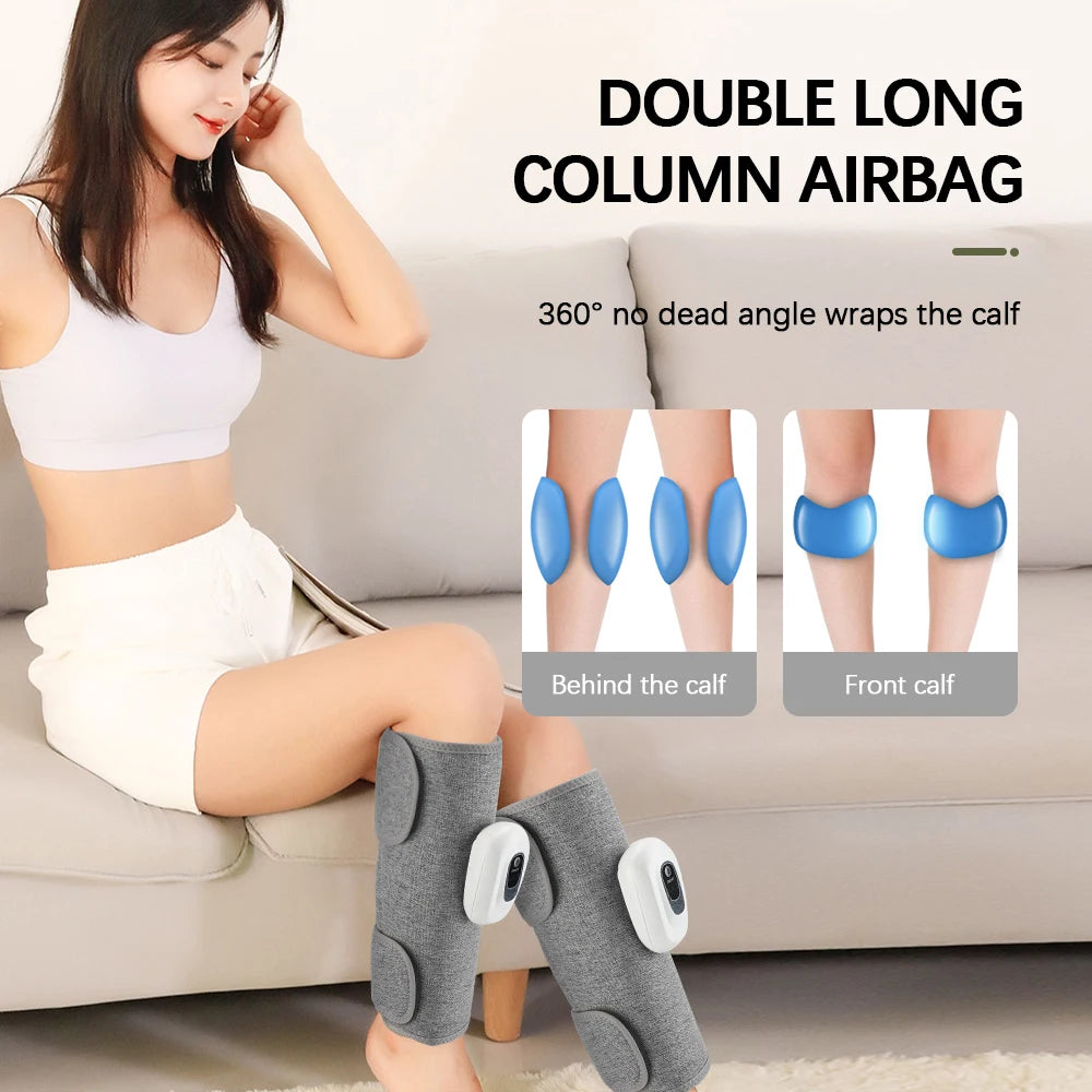 Wireless Calf Massager Air Compression Leg Wrap for Muscle Recovery and Circulation