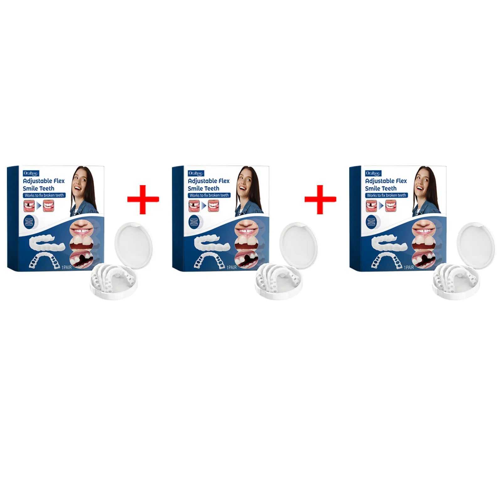 Adjustable Snap On Dentures False Teeth Cosmetic Veneers for Smile Correction - 8