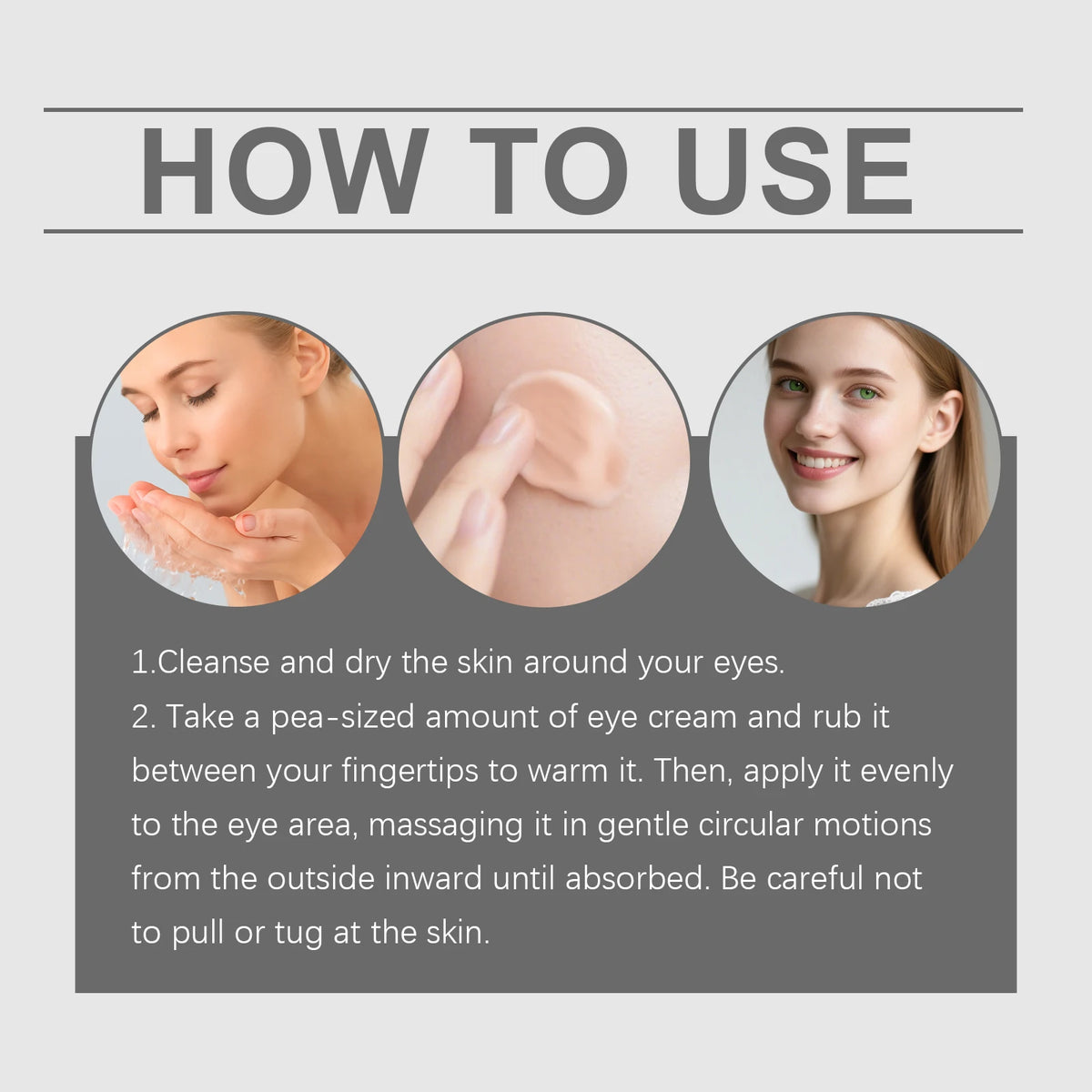 Calcium Eye Cream Dark Circle Remover Firming Moisturizer for Reducing Fine Lines and Puffiness