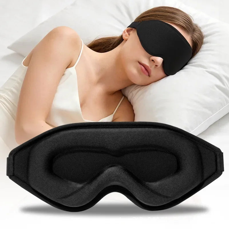 3D Sleep Mask Contoured Eye Cover Comfortable Memory Foam for Deep Night Rest - 9