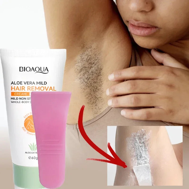 Hair Removal Cream Painless Depilatory Lotion Gentle Formula for Smooth Body Skin Care