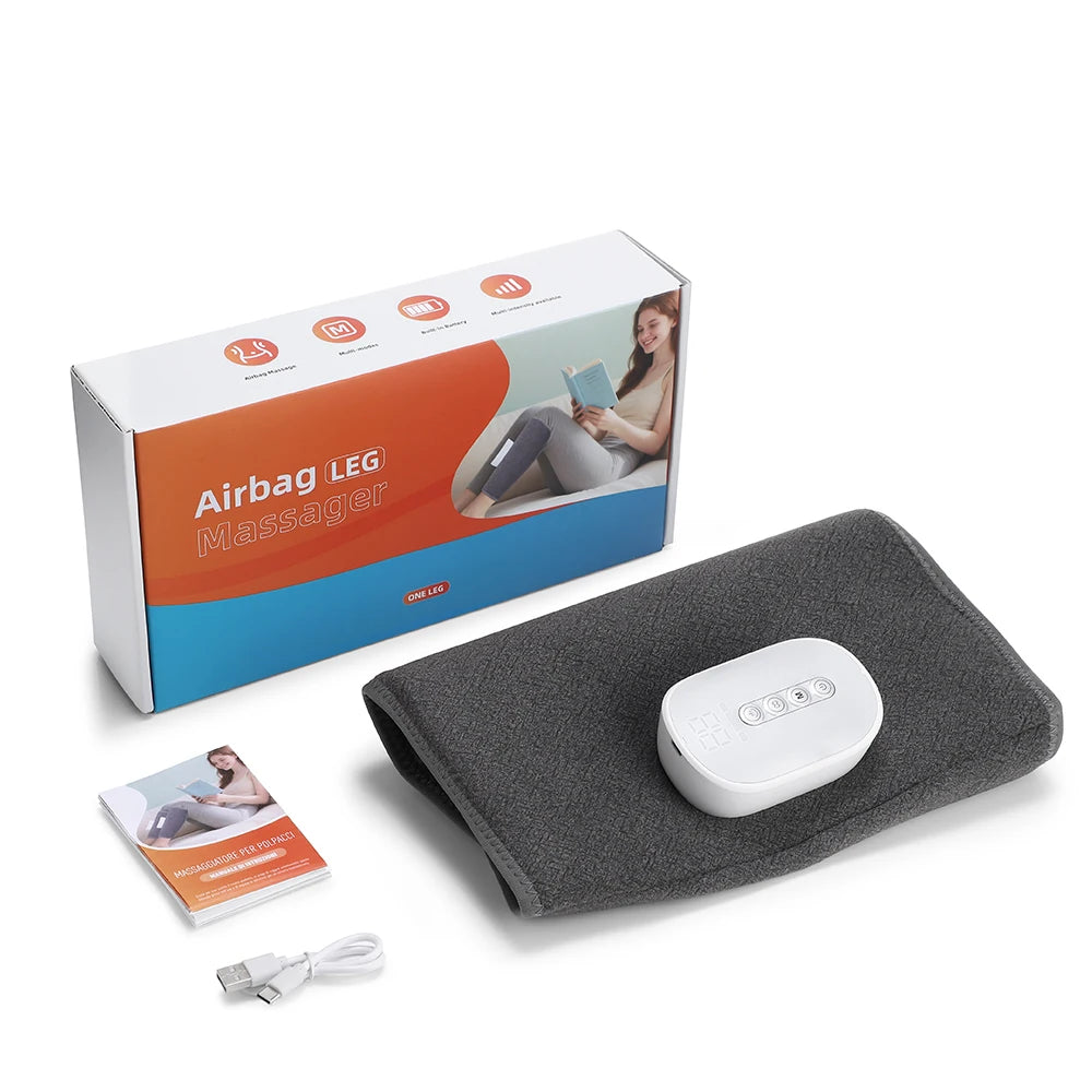 Air Compression Leg Massager Calf Reliever with Heat for Home Office Use