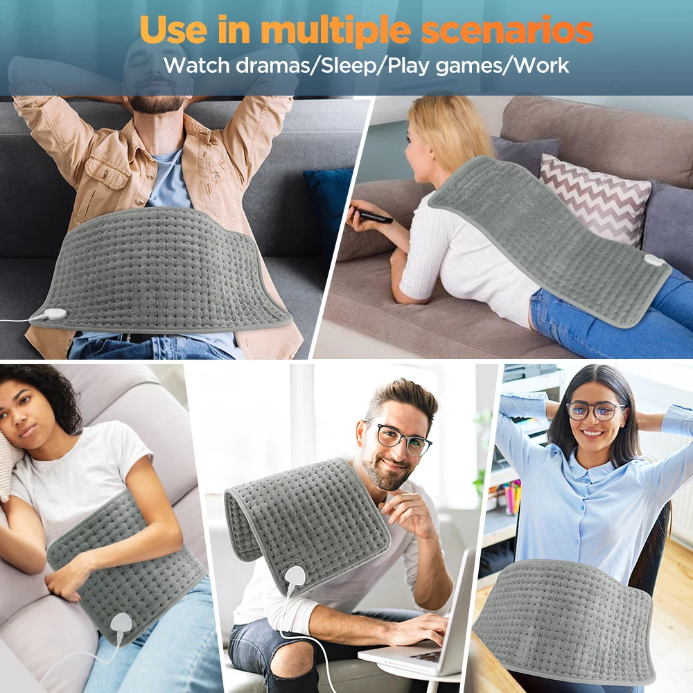 Electric Heating Pad Heated Therapy Mat with Auto Shut Off for Back Neck and Shoulder Pain Relief - 16