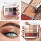 9 Color Eyeshadow Palette Makeup Kit Matte Shimmer Pigmented Shades for Daily Smoky Eye Looks