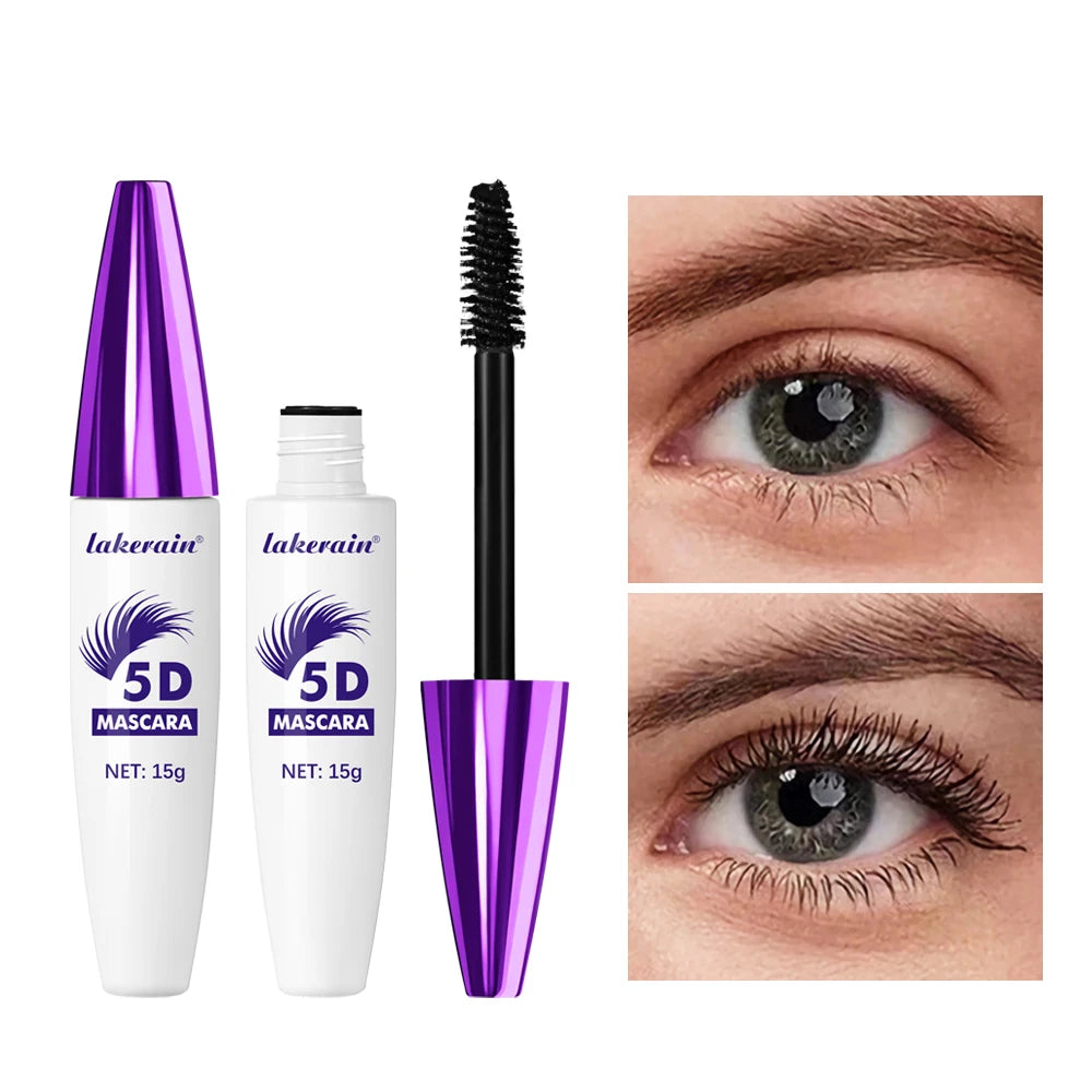 5D Mascara Waterproof Lengthening Eyelash Enhancer for Voluminous Curling Lashes Daily Makeup - 1